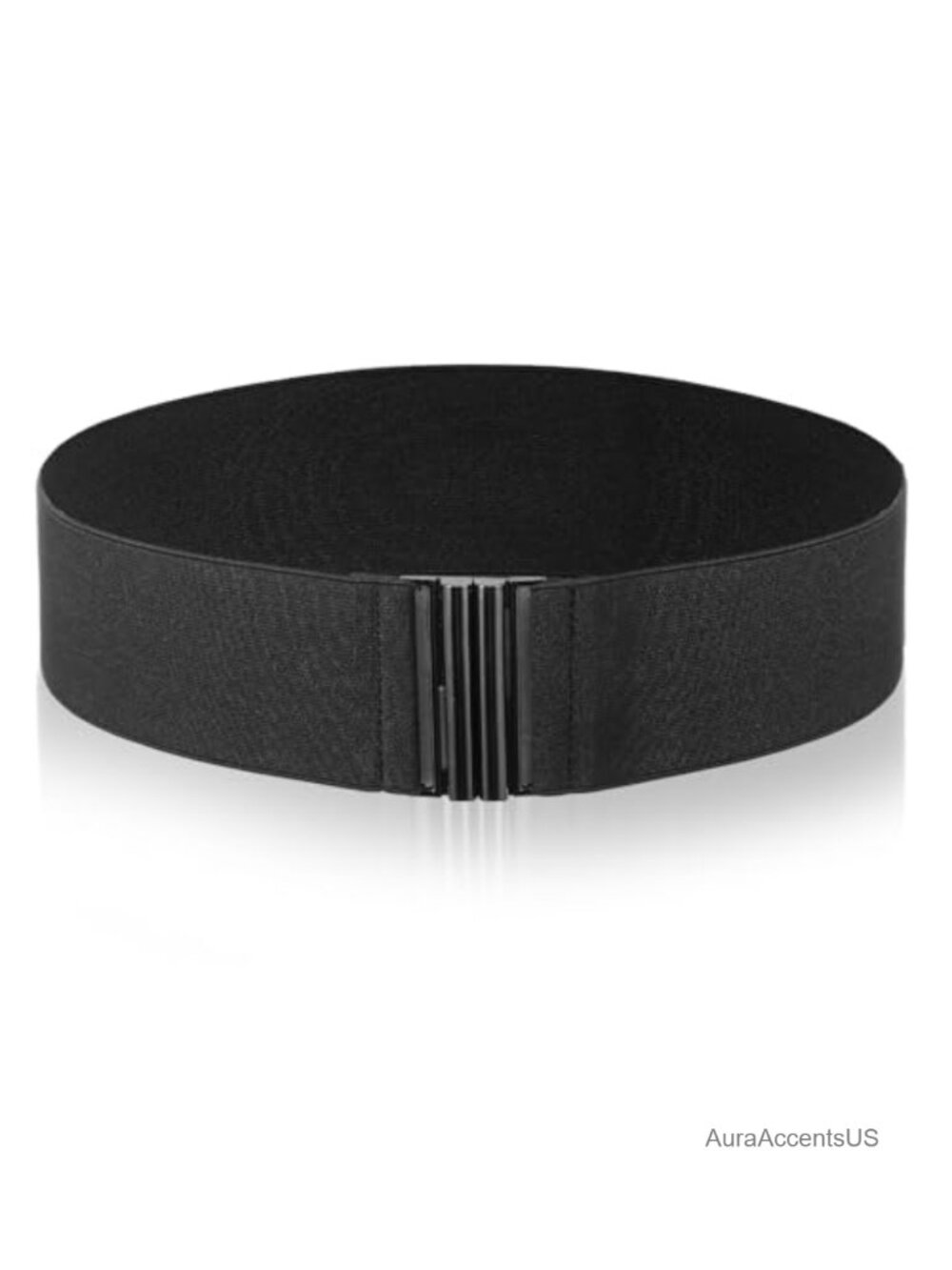 Wide Stretchy Waist Belt - Vintage Elastic Retro Dress Belt with Zinc Alloy